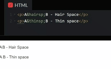 Hair Space - Example
