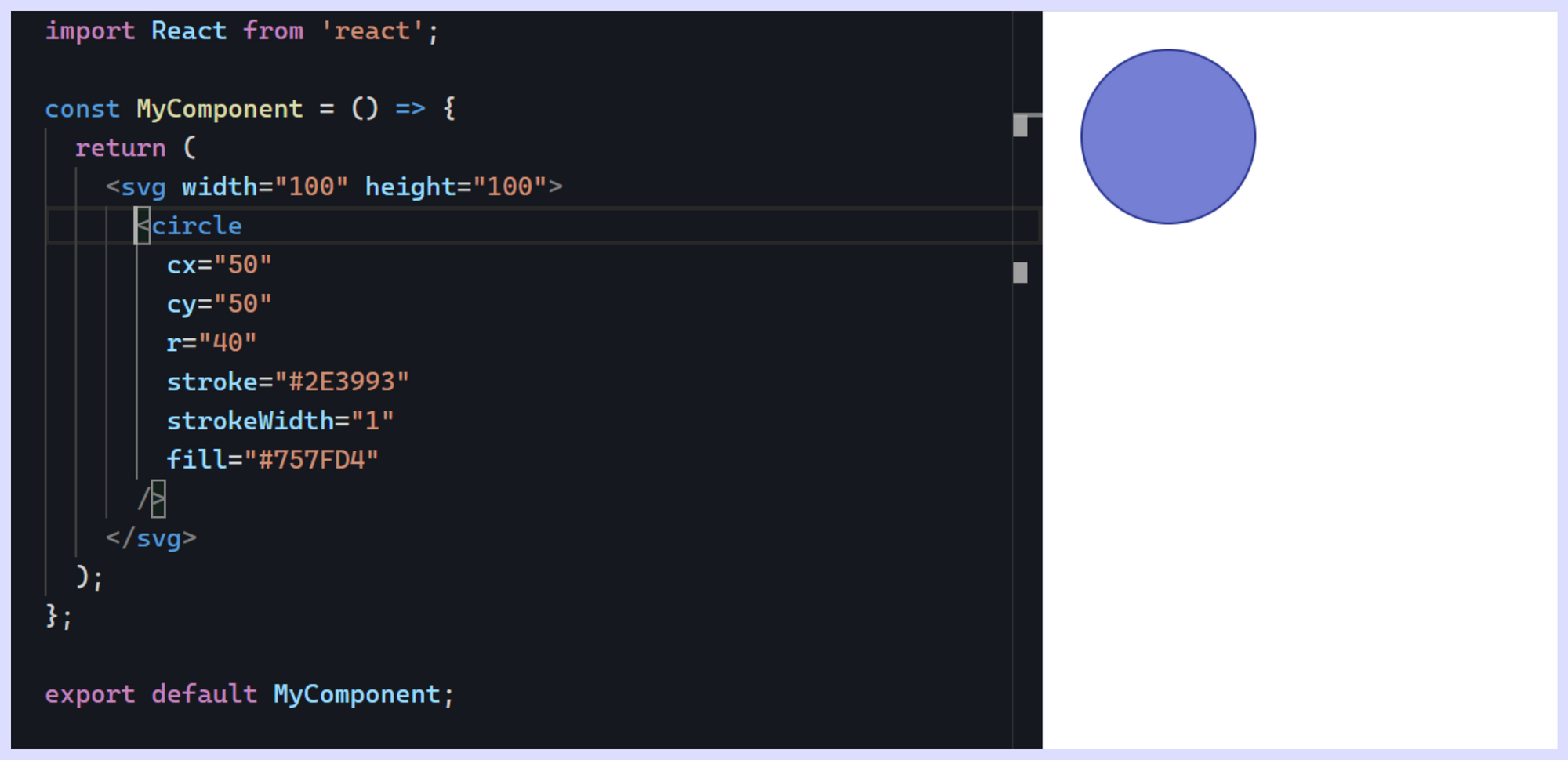 SVG in React using <svg> tag