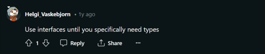 Types vs Interfaces in TypeScript - Reddit-Opinion 2